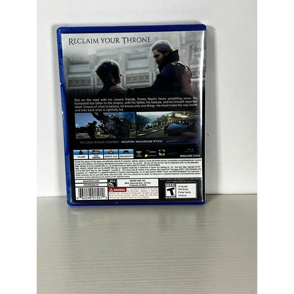 Final Fantasy XV PS4 Pre-Owned Game – Complete Disc‎ & Case, Tested CIB